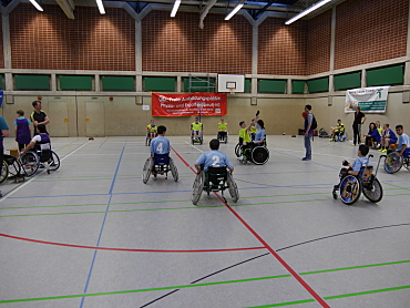 Foto von unserer C-Mannschaft vor dem Anwurf